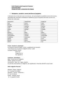 Comparaison des langues malgache et française