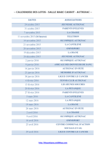 Calendrier des lotos