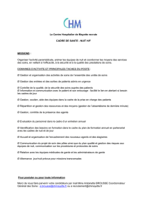 cadre de sante de nuit - Ecole Supérieure Montsouris