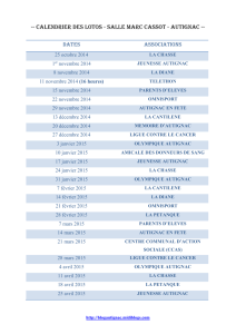 Calendrier des lotos