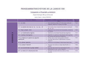 Conjugaison, orthographe, grammaire