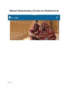 Projet Kiramama, Guide du Formateur