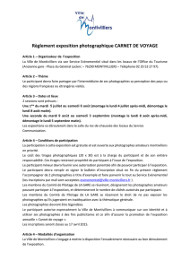 Règlement exposition photographique CARNET DE VOYAGE