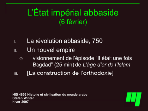 L`Etat imperial abbaside (5 octobre) - Histoire du Proche