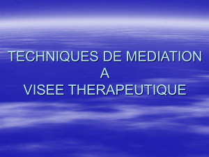 techniques de mediation a visee therapeutique