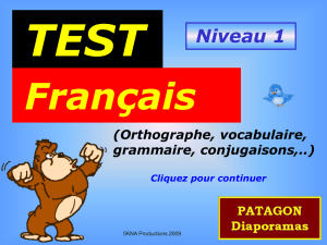 Télécharger le pps Test français niveau 1