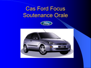Cas Ford Focus Soutenance Orale