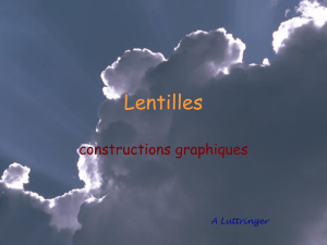 Lentilles minces convergentes