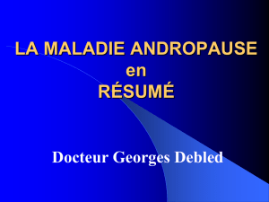 La maladie andropause en bref - the georges debled md. research