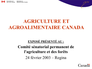 AGRICULURE AND AGRI-FOOD CANADA-PFRA