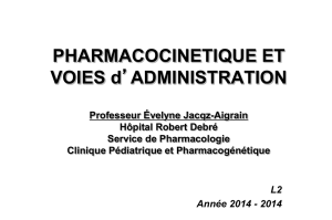 Pharmacocinétique - L2 Bichat 2016-2017