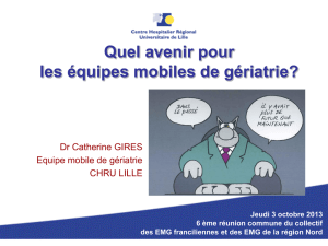 l`equipe mobile de geriatrie - EMG Ile de France