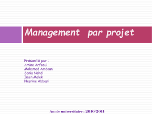 les caractéristiques du management par projet