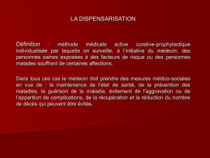 Etablir l`efficacité de la dispensarisation