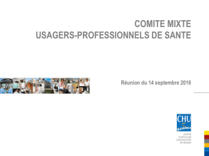 Comité mixte usagers-professionnels de santé : les objectifs Le