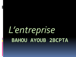 L*entreprise - unblog profesionel de Ayoub Bahou