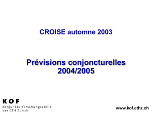 Prévisions KOF 2004-2005 - CROISE Economie romande