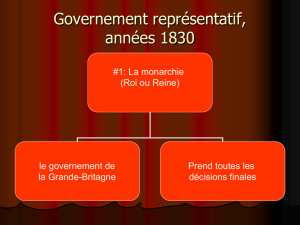 Representative Colonial Government, Mid