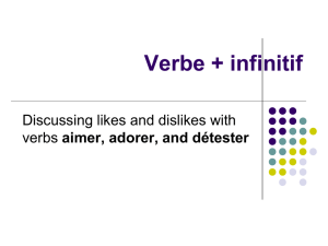 Verbe + infinitif