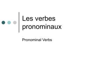 Les verbes pronominaux