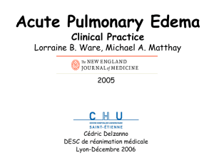Acute Pulmonary Edema - DESC Réanimation Médicale