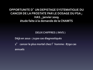 OPPORTUNITE D` UN DEPISTAGE SYSTEMATIQUE DU CANCER