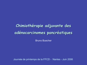 Recommandations actuelles dans le traitement du cancer du pancréas