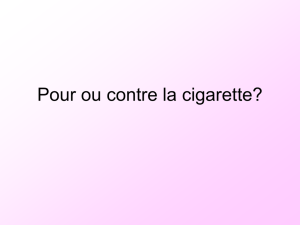 Pour ou contre la cigarette? - School