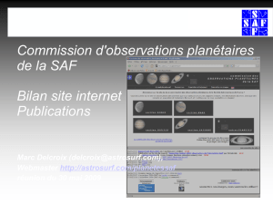 Commission d`observations planétaires Bilan site internet
