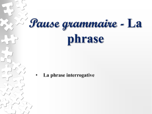 La phrase interrogative