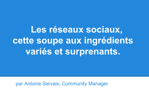 Les réseaux sociaux, cette soupe aux ingrédients variés et