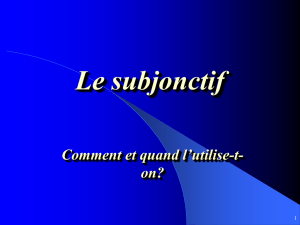 subjunctive present intro - AATF French teaching resources