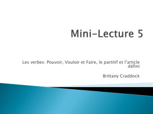 Mini-Lecture 5 - FRE3300GRAMMAIRE2010