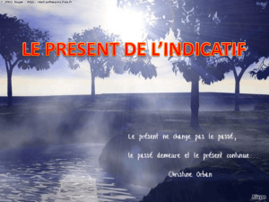 le present de l`indicatif