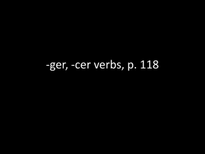 -ger, -cer verbs, p. 118