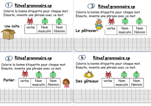 Rituel grammaire cp