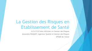 La Gestion des Risques en Etablissement de Santé