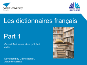 Les dictionnaires français