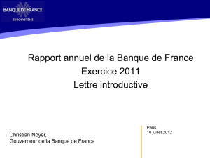 Exercice 2011 - Banque de France
