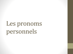 Les pronoms personnels: COD et COI