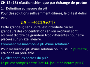 CH 12 (13) réaction chimique par échange de proton