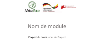 Nom de module - AfricaRice Wiki