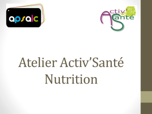 Atelier Activ*Santé Nutrition