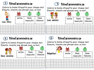 Rituel grammaire cp