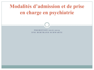 Modalités d`admission en psychiatrie