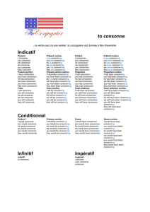 to consonne - The Conjugator