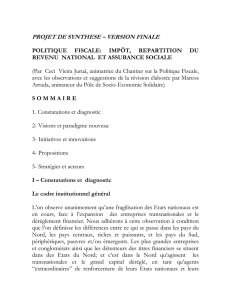 projet de synthese - version finale politique fiscale