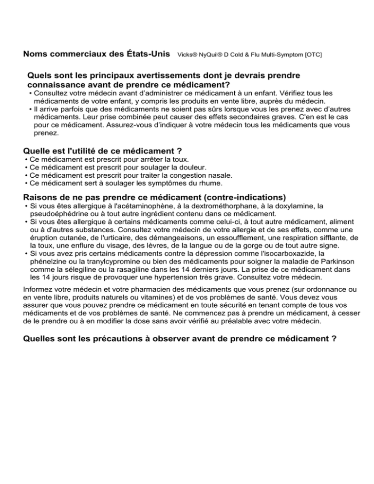 Quels Sont Les Effets Secondaires Communs De Ce Médicament