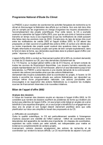 Programme National d`Etude Du Climat