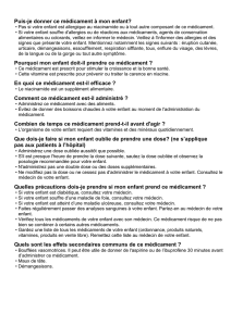 Puis-je donner ce médicament à mon enfant?